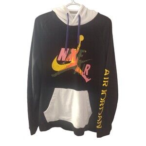 RARE Nike Air Jordan Jump Man Hoodie Men Size Large Spellout Arm